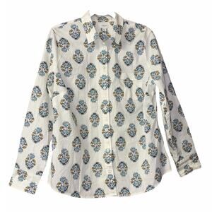 J.Crew Floral Medallion Print Button Down Shirt XXL